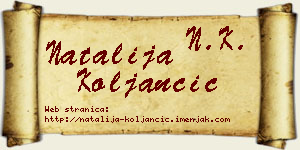 Natalija Koljančić vizit kartica